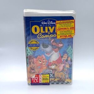 Oliver and Company (VHS, 1996) CLAMSHELL SEALED FREE‎ SHIPPING